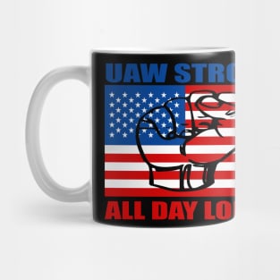 UAW Strong with US Flag Mug